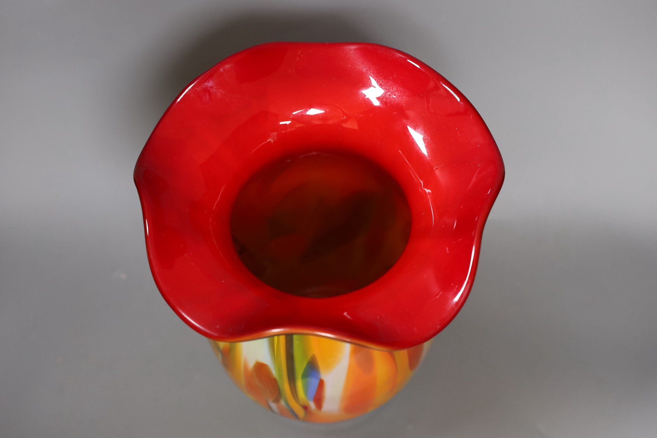 A Murano style Art glass vase, 32cm